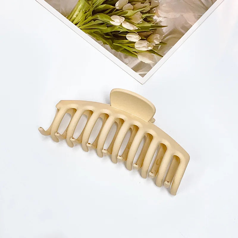 Large Geometric Hair Claw Clip Set – Cross Matte French Hairgrip for Women (1/2/4/6Pcs)