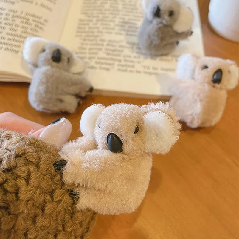 3D Plush Koala Hair Claw Clip – Cute Animal Barrette for Women & Girls