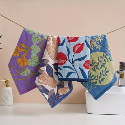 Cotton Kitchen Towel 34x40cm – 4-Layer Gauze, Quick-Dry Decorative Tea Towel