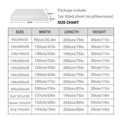 Waterproof Throw Mattress Cover Bed Fitted Sheet Mattress Protector Single/Double/140/160 Muti Size  Gray/White - BeeTrendyShop.COM