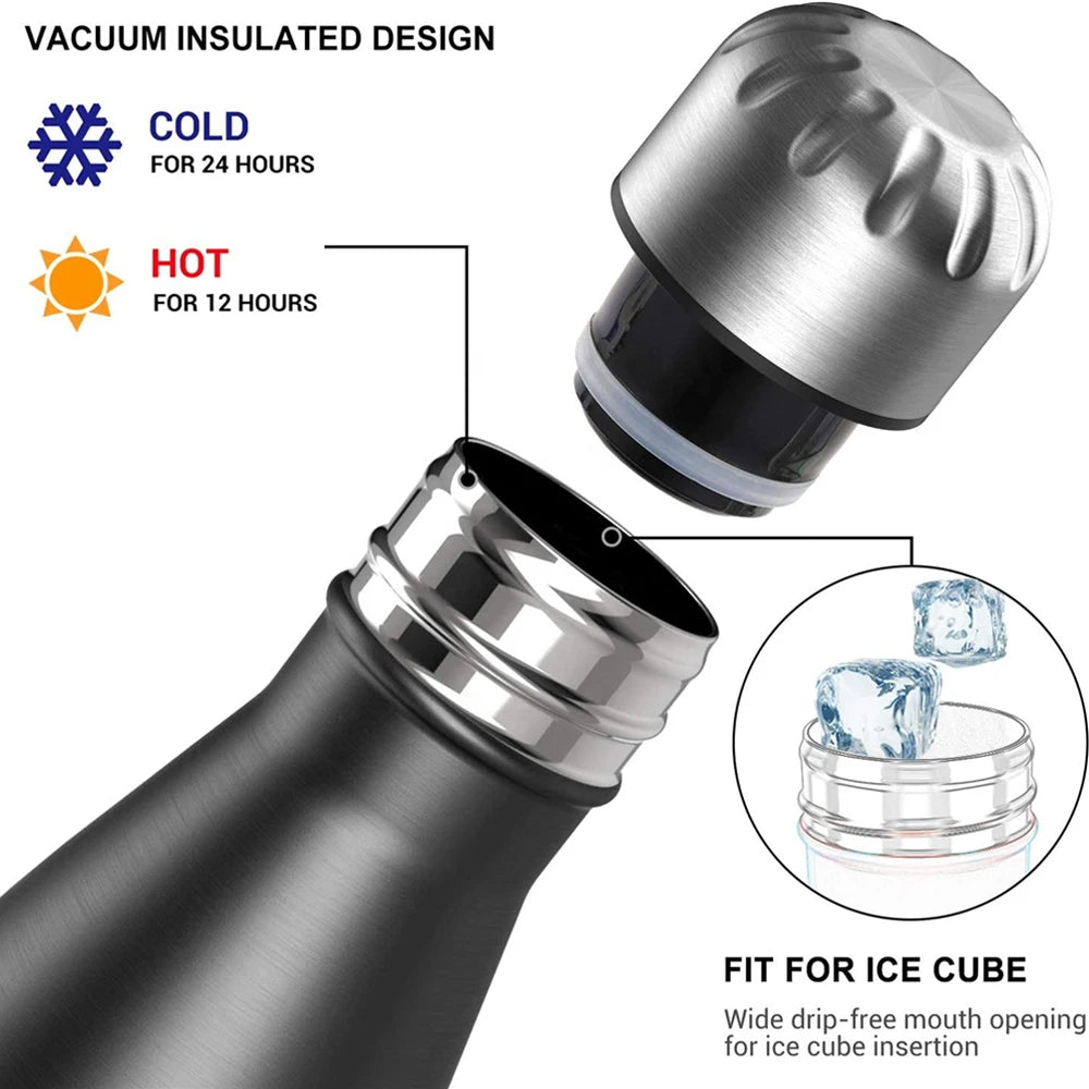 304 Stainless Steel Double-Wall Vacuum Flask – Sport Hot & Cold Thermal Bottle