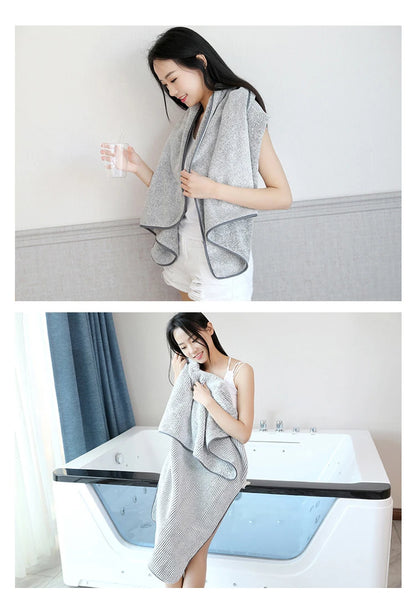 1PCS Thickened Bath Towels for The Body Microfiber Towel for Gym Sports Shower Robe for Spa Beath Home - BeeTrendyShop.COM
