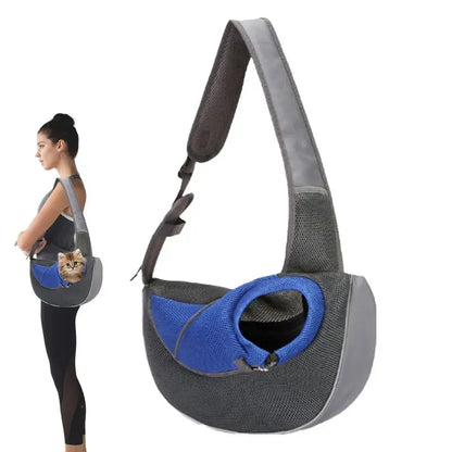 Adjustable Pet Sling Carrier – Breathable Shoulder Bag for Cats & Small Dogs