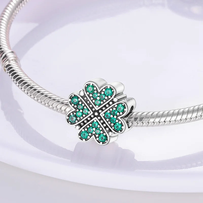 925 Sterling Silver Love Heart Family Charm Bead – DIY Jewelry Gift for Women