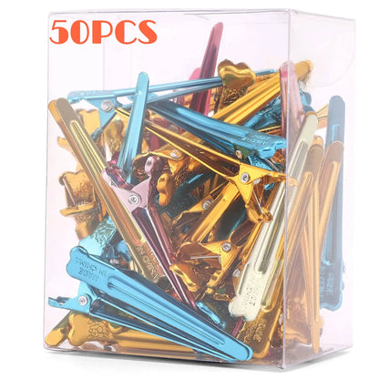 Pro Hairdressing Section Clips – Steel Barber Styling Clamps for Salon & Home