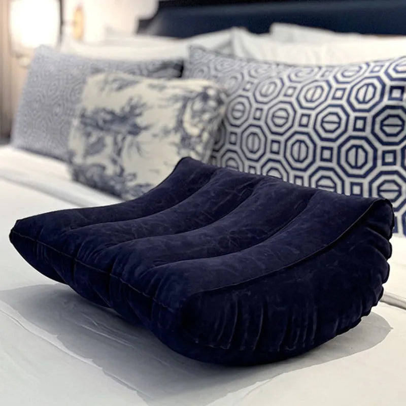 Inflatable Backrest Cushion 45x36cm – Portable Neck & Lumbar Support for Bed, Sofa, Car & Travel
