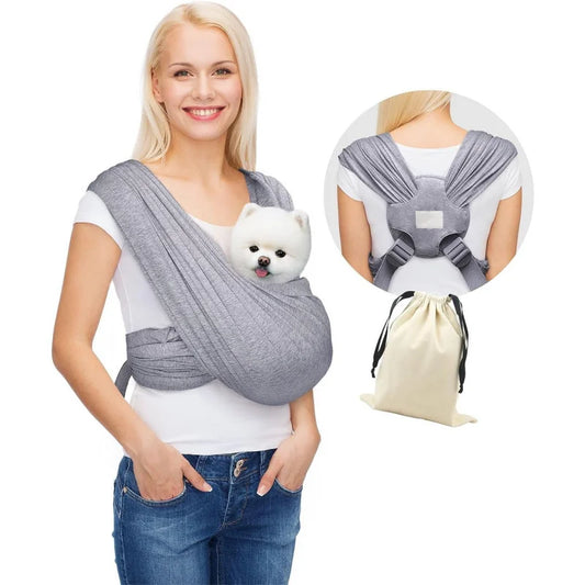 Breathable Dog & Cat Chest Carrier Bag – Soft, Foldable & Portable Travel Bag