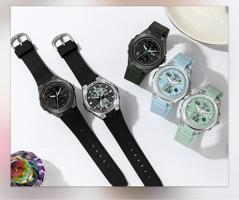 SANDA Brand G Style LED Digital Watch Women Sport Chronograph Lady Quartz Wristwatch 50m Waterproof Female Girl Electronic Clock