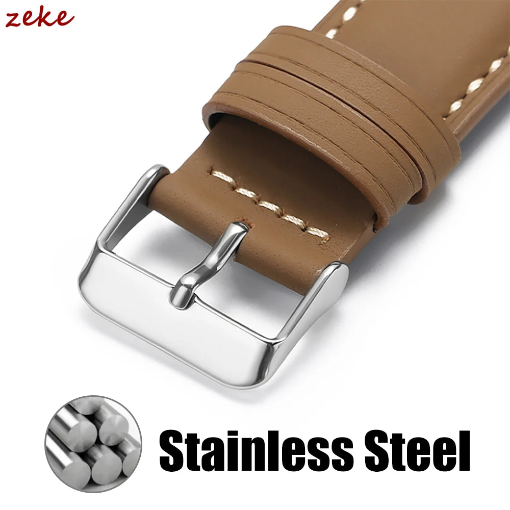 Quick Release Watch Band for Men Women Watchband Retro Cowhide Watch Strap Replacement Belt 18mm 20mm 22mm Vintage Brown Straps - BeeTrendyShop.COM