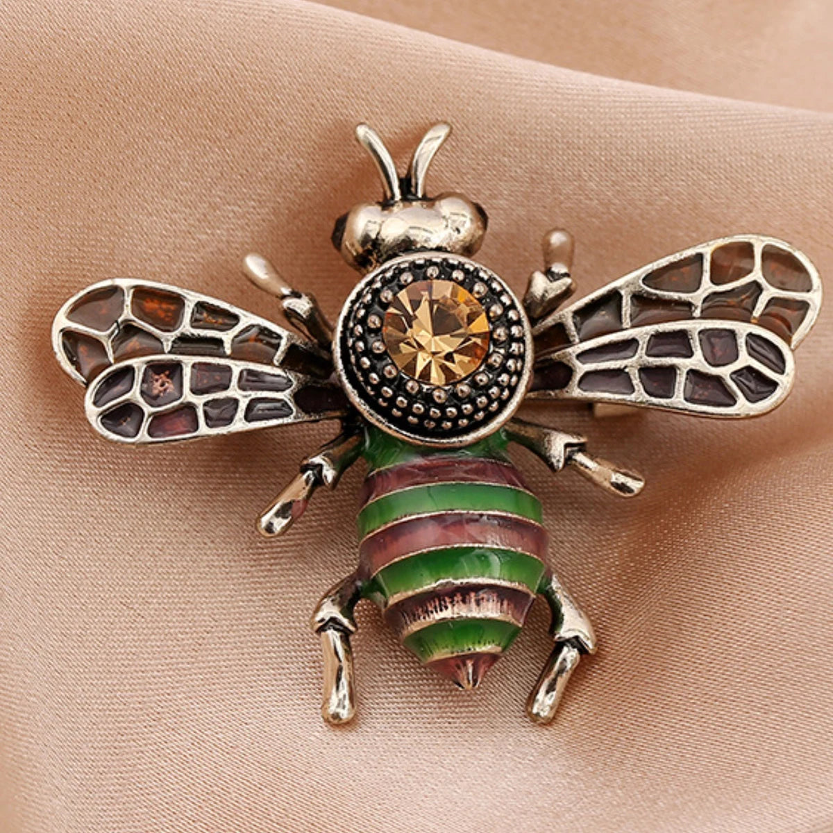 Bee Brooch Pin – Zinc Alloy Rhinestone | Women's Fashion Jewelry