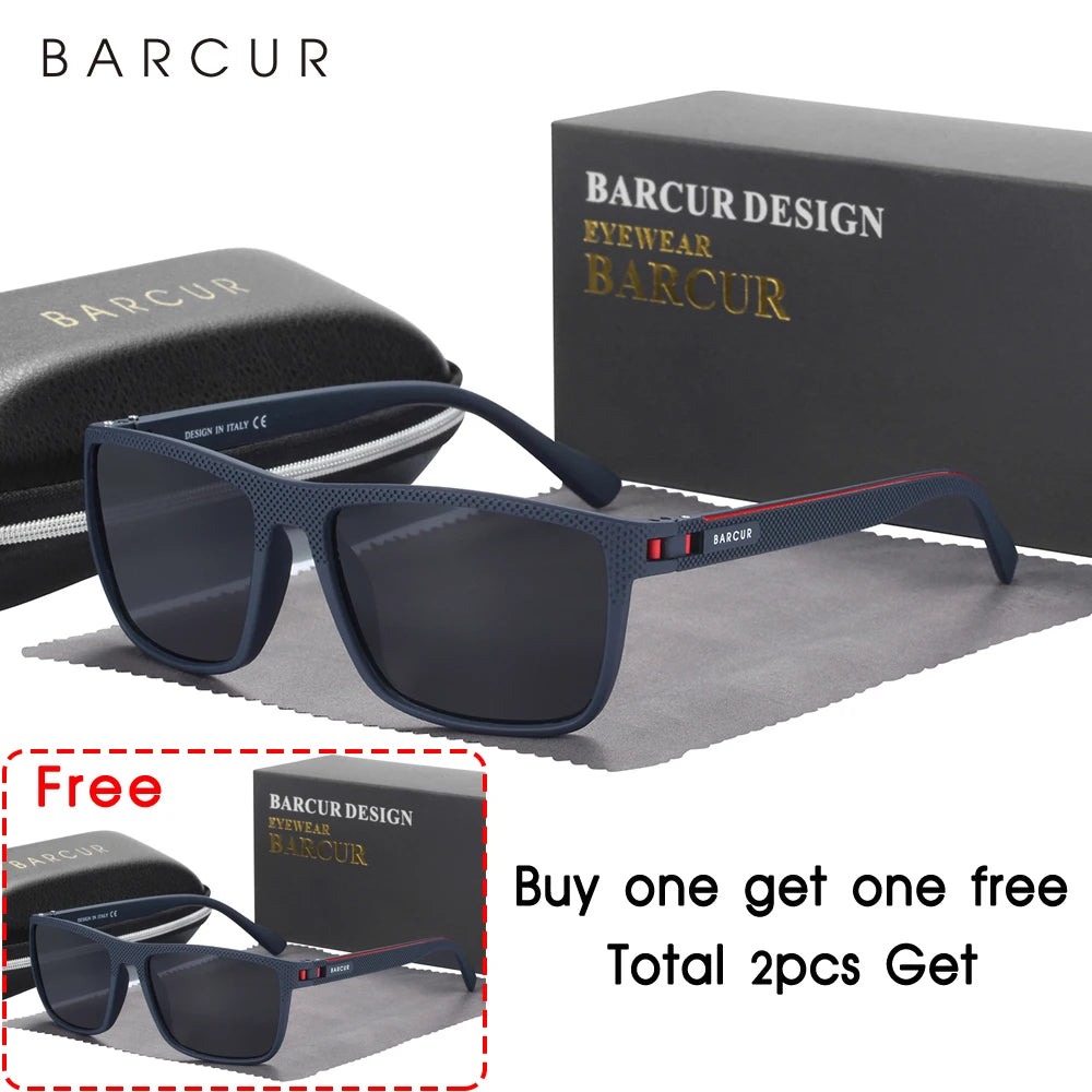 BARCUR TR90 Sports Sunglasses – Polarized Lightweight UV400 for Men