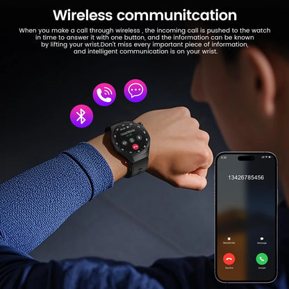 Sport Smartwatch for Android & iOS – AMOLED Screen, GPS, Heart Rate, Bluetooth Calls, Waterproof