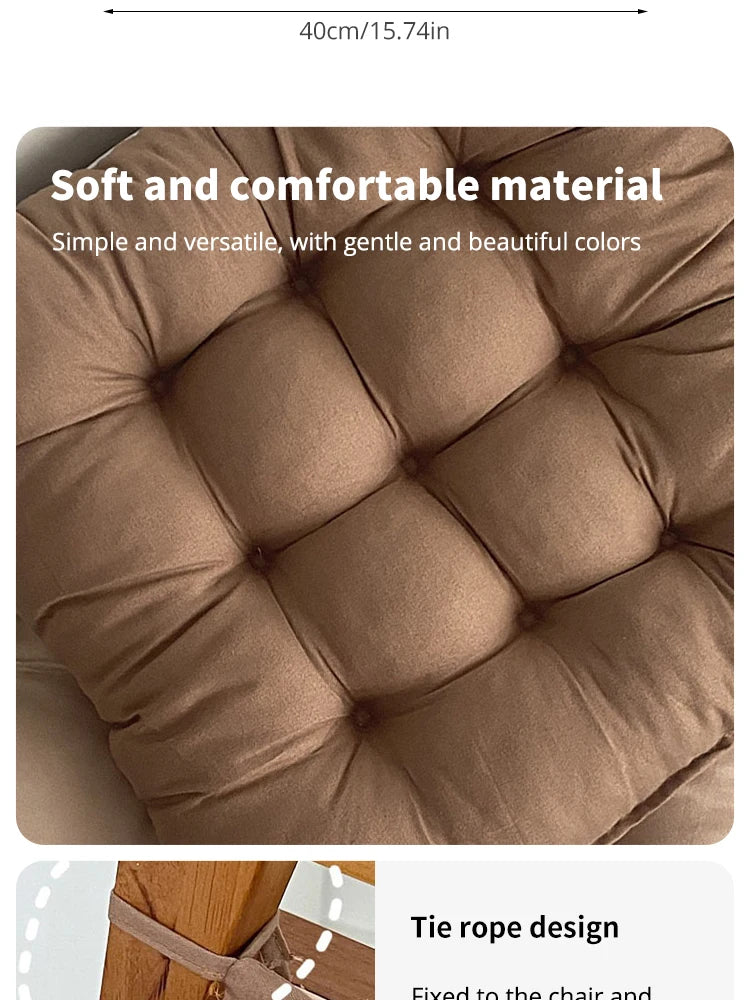 Linen Cushion Pearl Cotton Square Stool Backrest Pillow Home Office Computer Chair Protective Mat Seat Pad Buttocks Chair Mat - BeeTrendyShop.COM