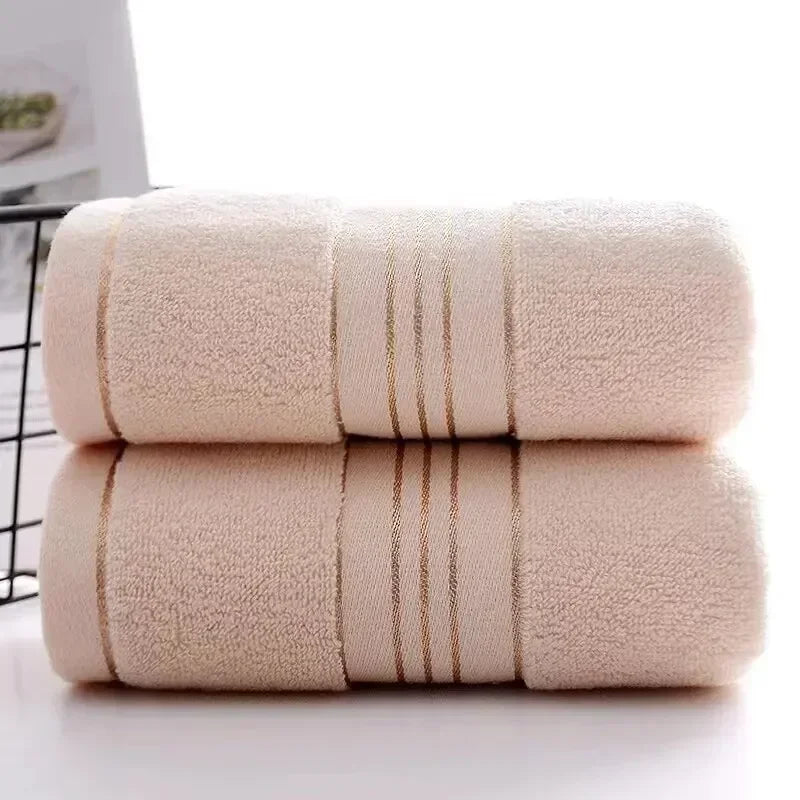 2-Pack Thickened Cotton Face Towels – Soft, Absorbent & Quick-Dry 34x75cm