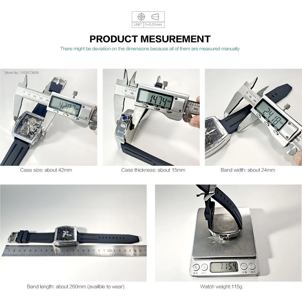 MEGIR & RUIMAS Quartz Watches for Men Military Sport Silicone Strap Wristwatch Tonneau Dial 3atm Waterproof Luminous Hands 310 - BeeTrendyShop.COM