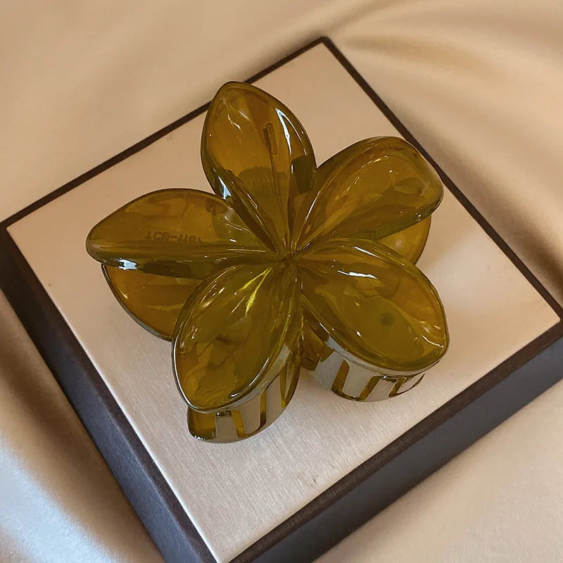 Large Flower Hair Claw Clip – Matte Sweet Barrette for Women & Girls