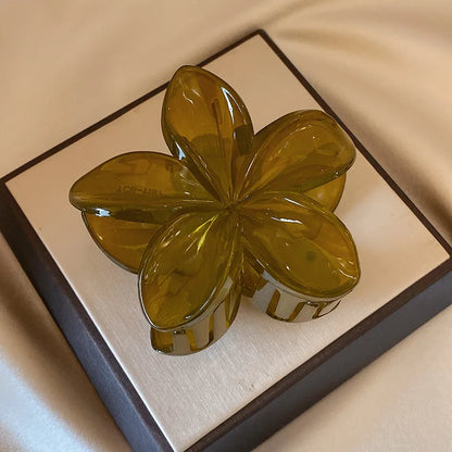 Large Flower Hair Claw Clip – Matte Sweet Barrette for Women & Girls