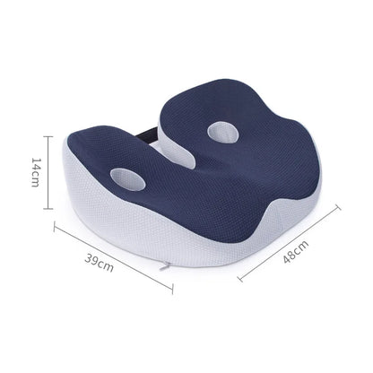 Memory Foam Seat Cushion 48x39cm – Ergonomic Back & Tailbone Pain Relief for Office, Car & Travel