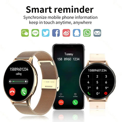 LIGE Smartwatch – Wireless Charging, Bluetooth Calls, Custom Watch Face, Fitness Tracker with Box