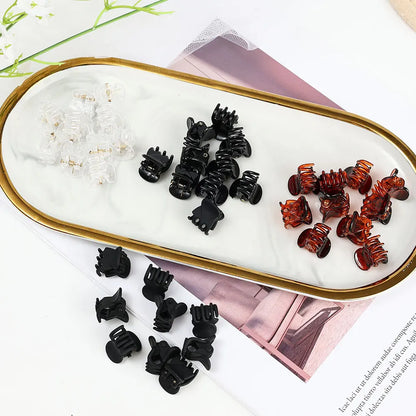 Mini Black Hair Claw Clips Set – Plastic Ponytail Holder for Women, Girls & Kids (10/20/30Pcs)