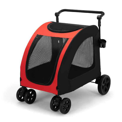 Medium and Large Dog Outing Stroller Pet Stroller Golden Hair Giant Dog Foldable Dog Assistance Car - BeeTrendyShop.COM