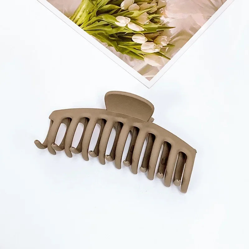 Large Geometric Hair Claw Clip Set – Cross Matte French Hairgrip for Women (1/2/4/6Pcs)