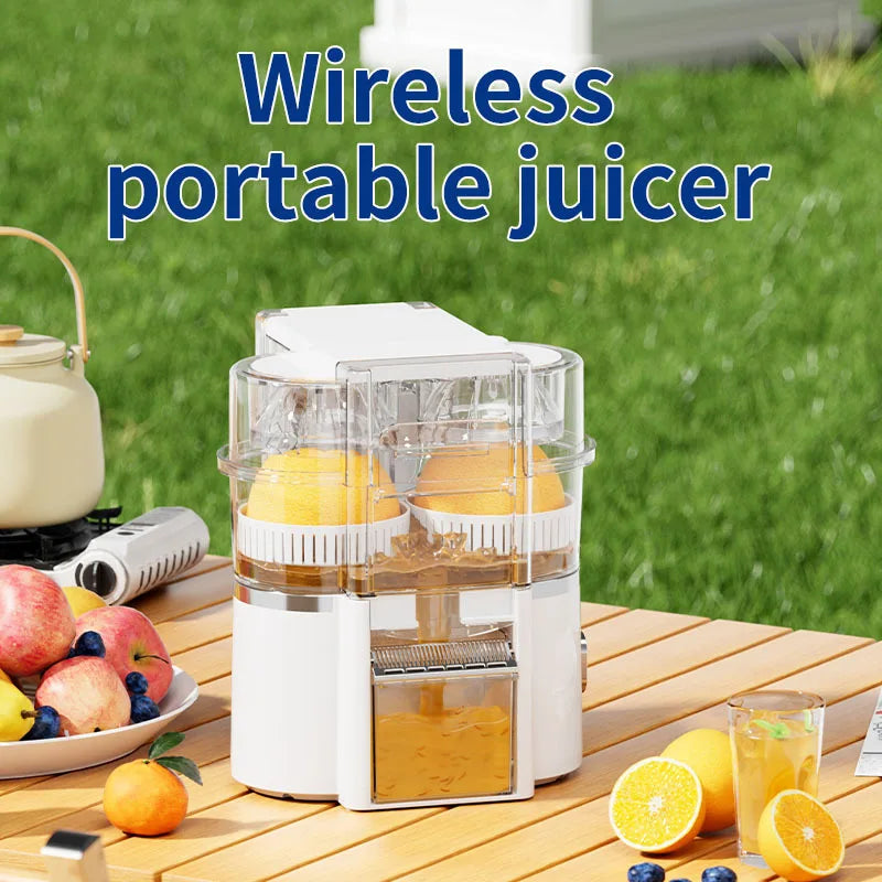 Dual-Head Electric Citrus Juicer with Cleaning Brush