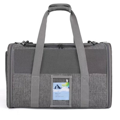 Soft Cat Carrier Bag – For Large Cats up to 20 lbs & Small Dogs | Zipper Closure, All Life Stages
