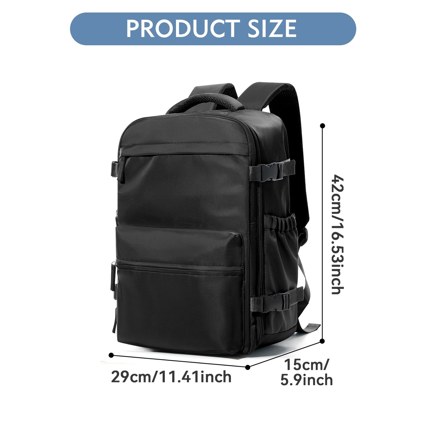 Vacuum Compression Backpack Travel Bag for Men – Space-Saving & Lightweight