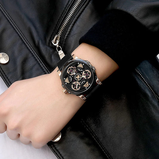A high-end men's watch with cool retro and trendy style quartz watch