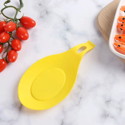 Silicone Spoon Holder Rest Pad – Heat Resistant Kitchen Utensil & Spatula Tray Insulation Mat