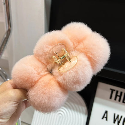 Furry Korean Hair Claw Clip – Fashion Barrette for Women