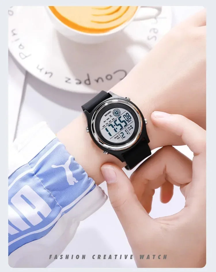 SKMEI 2094 Luxury Watch for Women Stopwatch Lady Waterproof Shockproof LED Display Countdown Ladies Digital Wristwatches Clock - BeeTrendyShop.COM