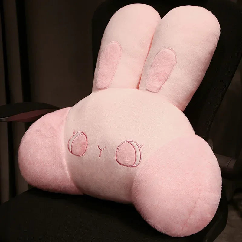 Cute Rabbit Large Backrest Bed Cushion – Soft Plush Sofa Reading & Waist Pillow | 50cm & 60cm