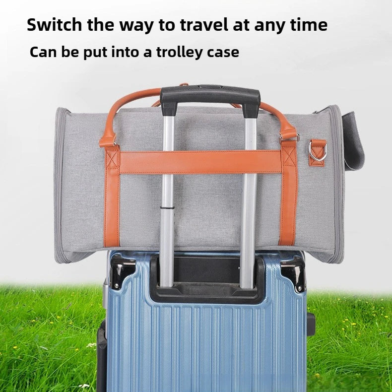 2-in-1 Pet Stroller & Backpack Carrier – Foldable, Breathable, Large Capacity for Cats & Dogs