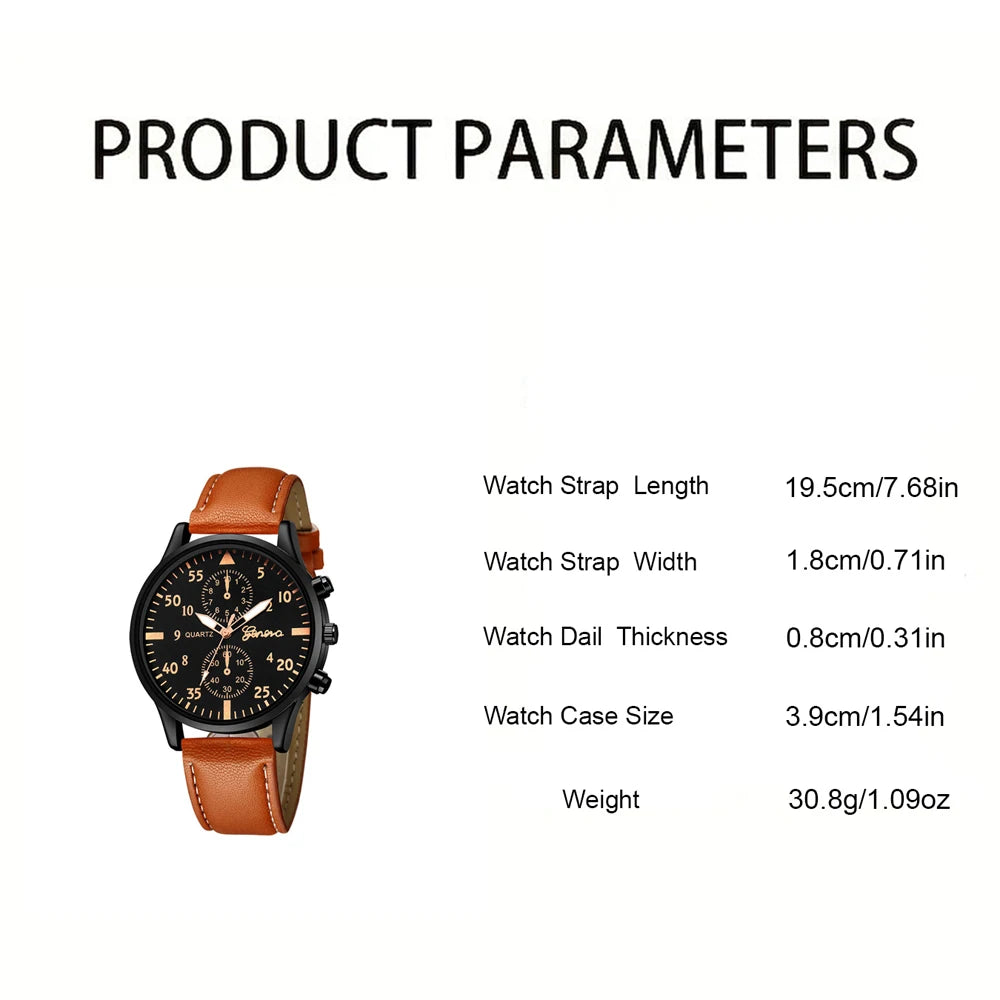 New Hip Hop Mens Fashion Watches Luxury Male Clock Wristwatch Sport MensWrist Watch Bracelet Set Relogio Masculino - BeeTrendyShop.COM