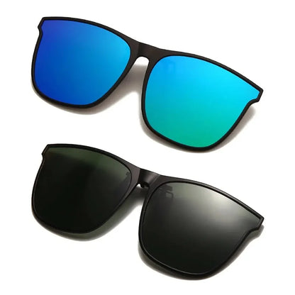 Photochromic Clip-On Sunglasses – Polarized Anti-Glare Night Vision Driver Glasses