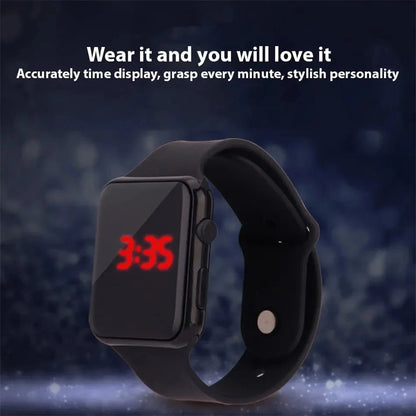 Simple Digital Watch for Men Women Fashion Sport LED Electronic Watch Black Silicone Wristband Casual Mens Watch Reloj Hombre - BeeTrendyShop.COM