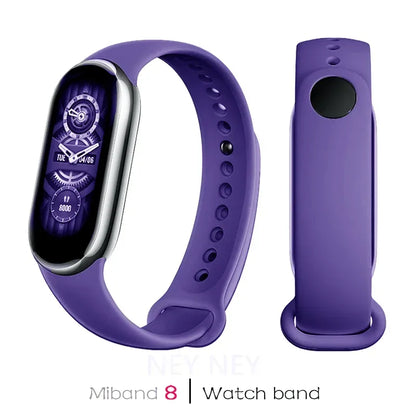 Silicone Sport Watchband for Xiaomi Mi Band 8 & 9 NFC – Waterproof Replacement Strap