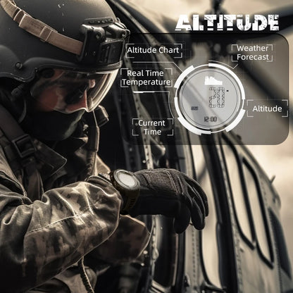 NORTH EDGE VERTICO Men's Digital Watch – Carbon Fiber, WR50M, Altimeter, Barometer & Compass