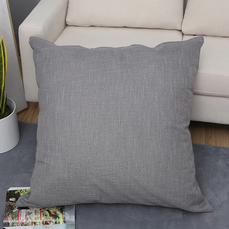 Large Soft Sofa & Bed Backrest Cushion Cover 80CM – Solid Color Washable Huge Pillow Case Protector