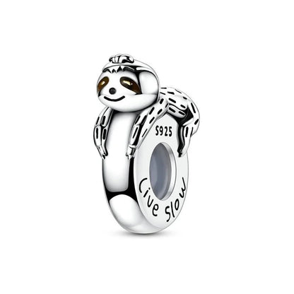 925 Sterling Silver Colorful Butterfly & Cherry Flower Clip Charm Bead – DIY Jewelry