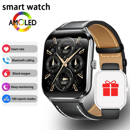 Ultra Thin Smartwatch 1.96" AMOLED – Always-On Display, Call Reminder, Compatible with Huawei & Android