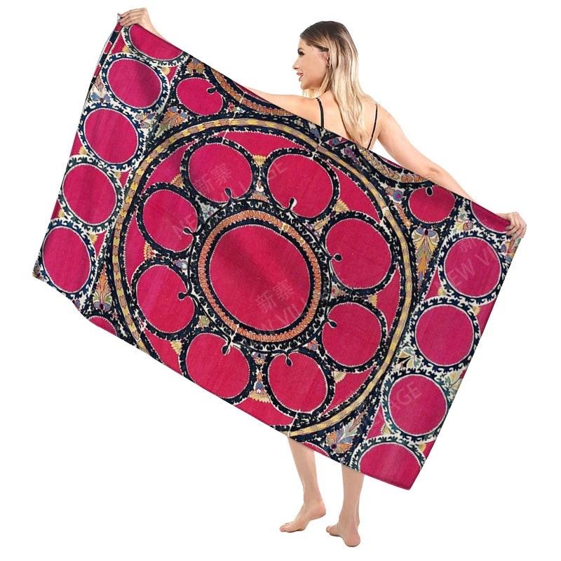 Quick-Dry Microfiber Beach & Bath Towel – Lightweight, Super Absorbent