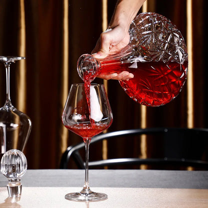 Hammer Pattern Crystal Whisky Decanter – 1100ml with Cover