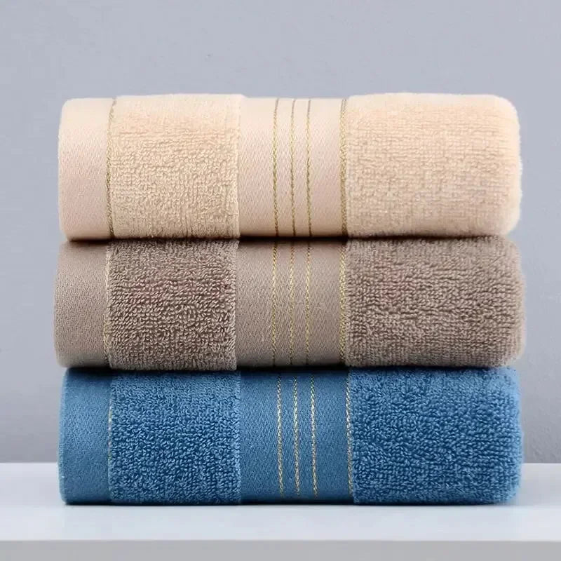 2-Pack Thickened Cotton Face Towels – Soft, Absorbent & Quick-Dry 34x75cm