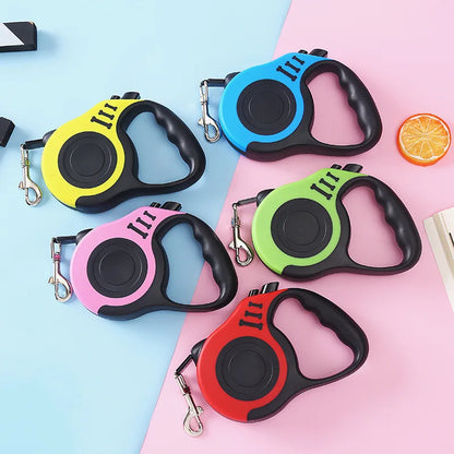 Retractable Dog Leash 3M / 5M – Durable Nylon Lead for Small Dogs & Cats