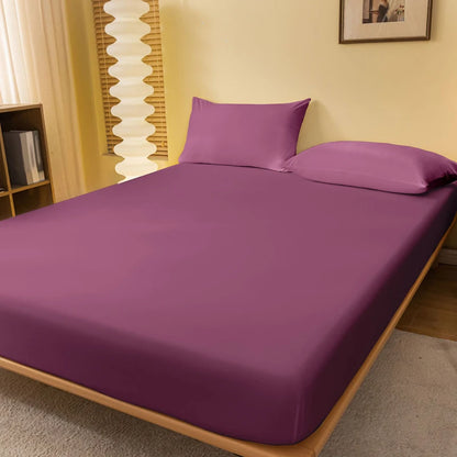 Solid Color Matte Bed Sheet – Minimalist Bedroom Bed Cover (Excluding Pillowcases)