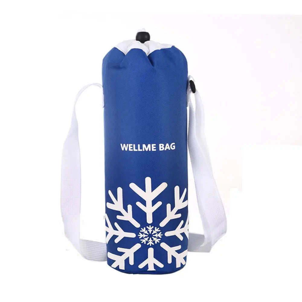 Blue bag with white snowflake design and 'WELLME BAG' text on a white background