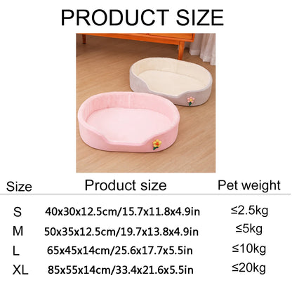 All-Season Plush Pet Bed - Windproof, Elastic Kennel Mat for Dogs & Cats - BeeTrendyShop.COM